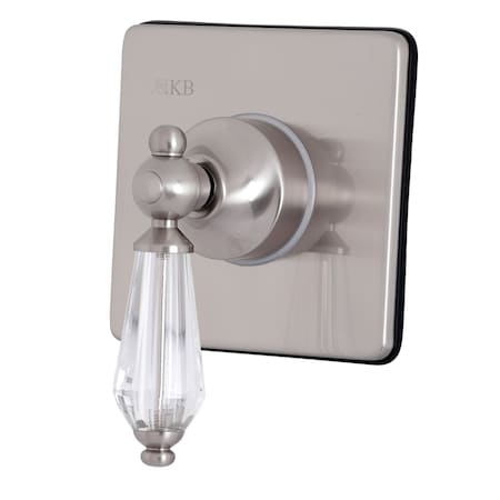 Kingston Brass KS3048WLL Sgl-Handle 3-Way Diverter Valve W/ Trim Kit, Brushed Nickel KS3048WLL